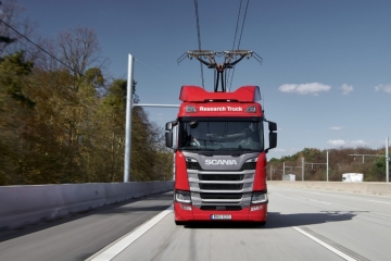 Грузовики Scania на электроприводе начали тестироваться на новом участке трассы в Германии